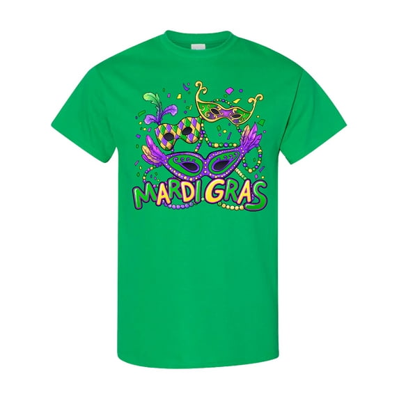 Inktastic Mardi Gras Masks and Beads T-Shirt