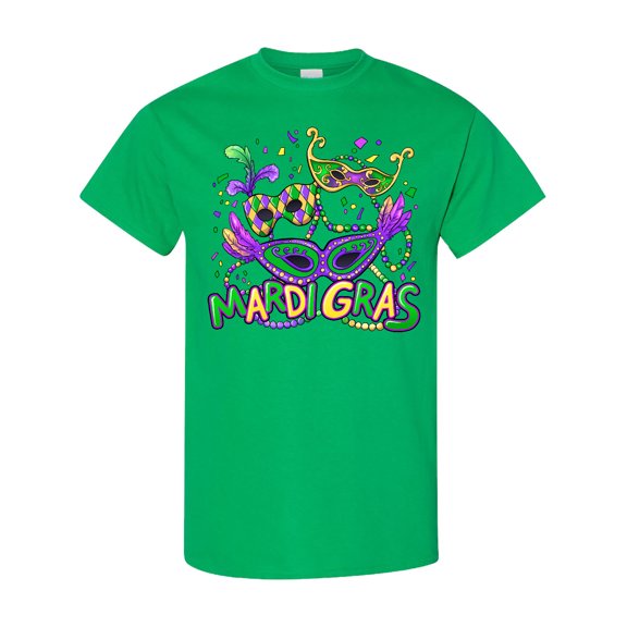 Inktastic Mardi Gras Masks and Beads T-Shirt