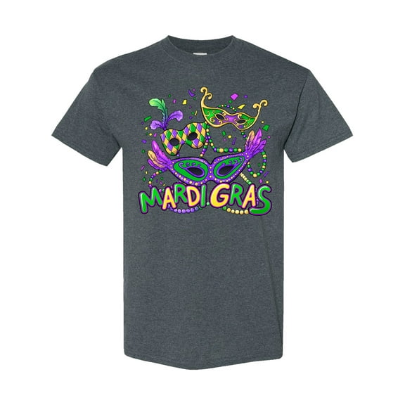 Inktastic Mardi Gras Masks and Beads T-Shirt