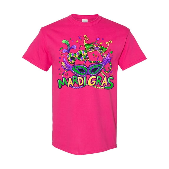 Inktastic Mardi Gras Masks and Beads T-Shirt