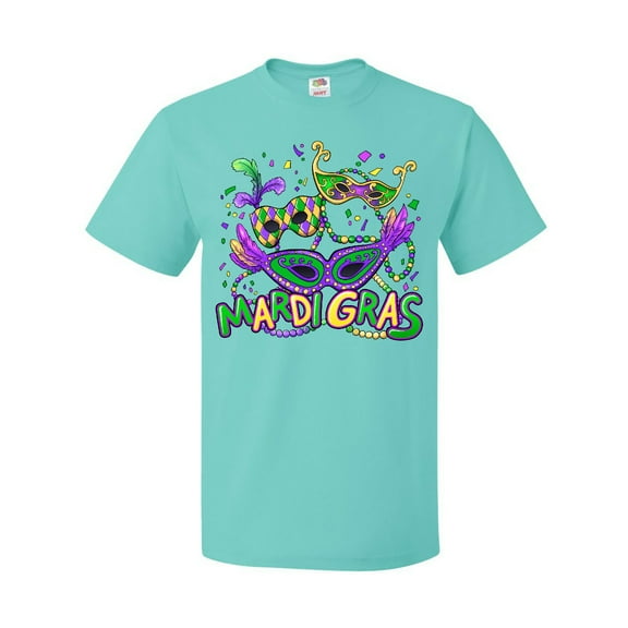 Inktastic Mardi Gras Masks and Beads T-Shirt