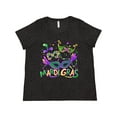 thumbnail image 1 of Inktastic Mardi Gras Masks and Beads Women's Plus Size T-Shirt, 1 of 5