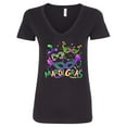thumbnail image 1 of Inktastic Mardi Gras Masks and Beads Women's V-Neck T-Shirt, 1 of 5