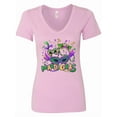 thumbnail image 1 of Inktastic Mardi Gras Masks and Beads Women's V-Neck T-Shirt, 1 of 5