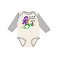 thumbnail image 1 of Inktastic Mardi Gras Mermaid with Harp and Beads Boys or Girls Long Sleeve Baby Bodysuit, 1 of 5