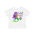 thumbnail image 1 of Inktastic Mardi Gras Mermaid with Harp and Beads Boys or Girls Toddler T-Shirt, 1 of 5