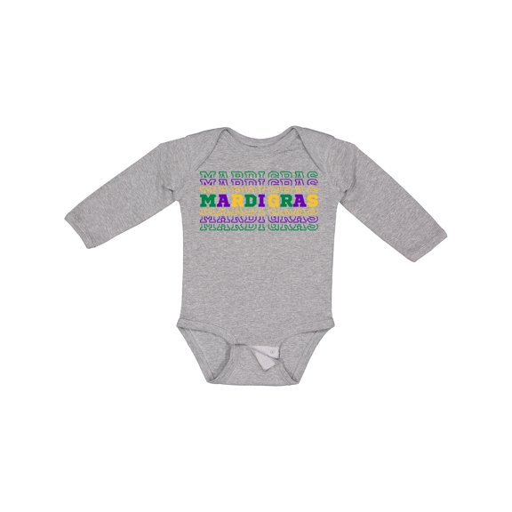 Inktastic Mardi Gras Mirror Words Boys or Girls Long Sleeve Baby Bodysuit