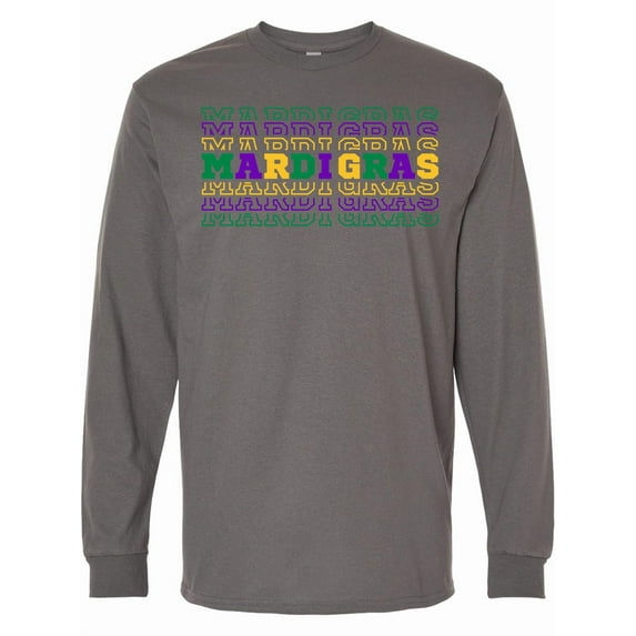 Inktastic Mardi Gras Mirror Words Long Sleeve T-Shirt