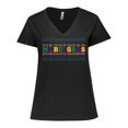 thumbnail image 1 of Inktastic Mardi Gras Mirror Words Women's Plus Size V-Neck T-Shirt, 1 of 5