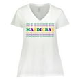 thumbnail image 1 of Inktastic Mardi Gras Mirror Words Women's Plus Size V-Neck T-Shirt, 1 of 5