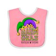 thumbnail image 1 of Inktastic Mardi Gras New Orleans Louisiana Jester Hat Boys or Girls Baby Bib, 1 of 4