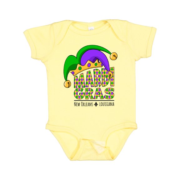 Inktastic Mardi Gras New Orleans Louisiana Jester Hat Boys or Girls Baby Bodysuit
