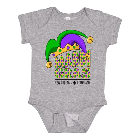 Inktastic Mardi Gras New Orleans Louisiana Jester Hat Boys or Girls Baby Bodysuit