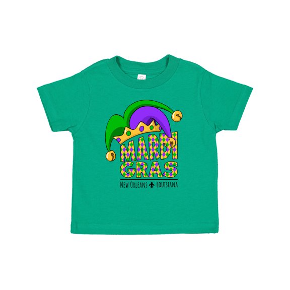 Inktastic Mardi Gras New Orleans Louisiana Jester Hat Boys or Girls Toddler T-Shirt
