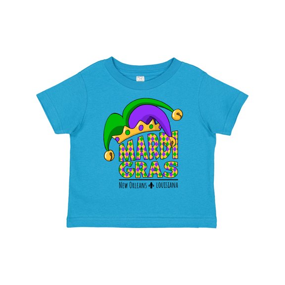 Inktastic Mardi Gras New Orleans Louisiana Jester Hat Boys or Girls Toddler T-Shirt