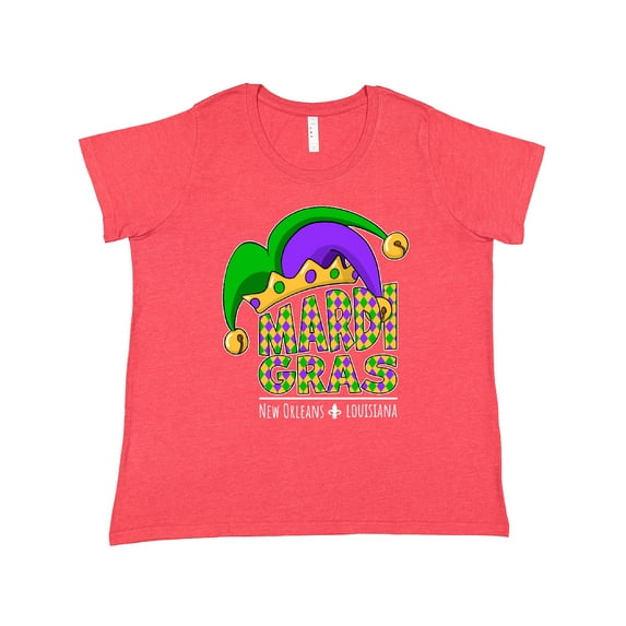 Inktastic Mardi Gras New Orleans Louisiana Jester Hat Women's Plus Size T-Shirt