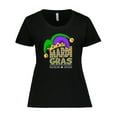 thumbnail image 1 of Inktastic Mardi Gras New Orleans Louisiana Jester Hat Women's Plus Size T-Shirt, 1 of 5