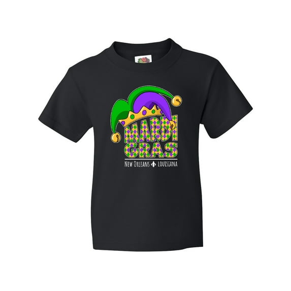 Inktastic Mardi Gras New Orleans Louisiana Jester Hat Youth T-Shirt