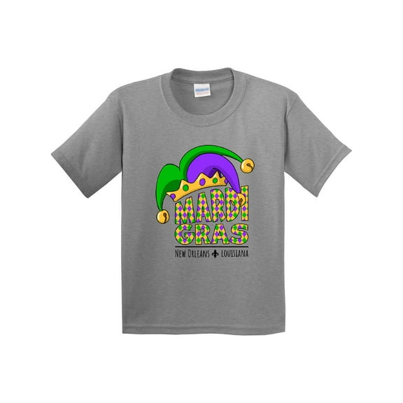 Inktastic Mardi Gras New Orleans Louisiana Jester Hat Youth T-Shirt
