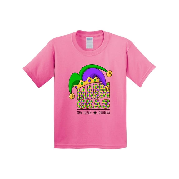 Inktastic Mardi Gras New Orleans Louisiana Jester Hat Youth T-Shirt