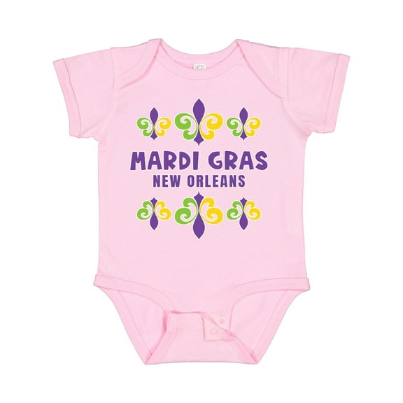 Inktastic Mardi Gras New Orleans with Fleur De Lis Trio Boys or Girls Baby Bodysuit