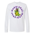 thumbnail image 1 of Inktastic Mardi Gras Party Alligator Long Sleeve T-Shirt, 1 of 5
