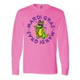 thumbnail image 1 of Inktastic Mardi Gras Party Alligator Long Sleeve T-Shirt, 1 of 5