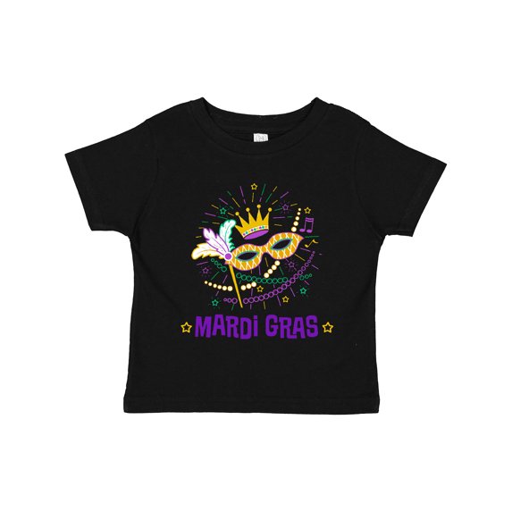Inktastic Mardi Gras Party Crown Mask Boys or Girls Toddler T-Shirt