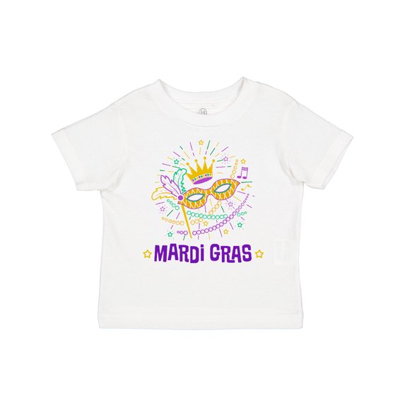 Inktastic Mardi Gras Party Crown Mask Boys or Girls Toddler T-Shirt