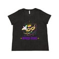 thumbnail image 1 of Inktastic Mardi Gras Party Crown Mask Women's Plus Size T-Shirt, 1 of 5