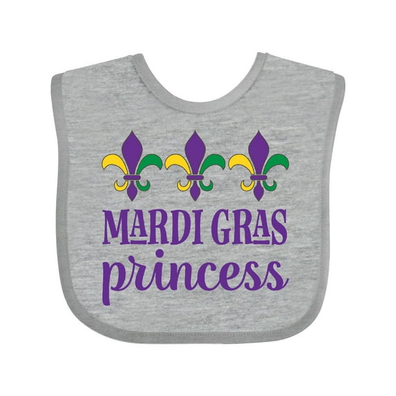 Inktastic Mardi Gras Princess Girls Baby Bib