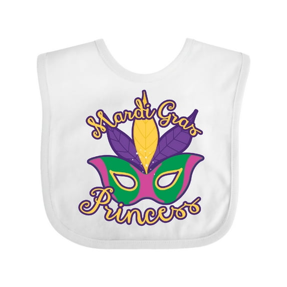 Inktastic Mardi Gras Princess Girls Baby Bib