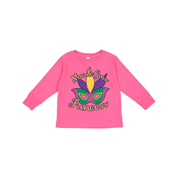 Inktastic Mardi Gras Princess Girls Long Sleeve Toddler T-Shirt