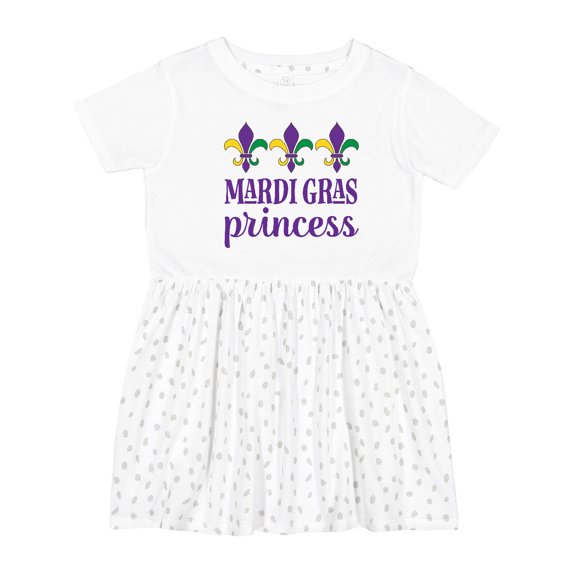 Inktastic Mardi Gras Princess Girls Toddler Dress