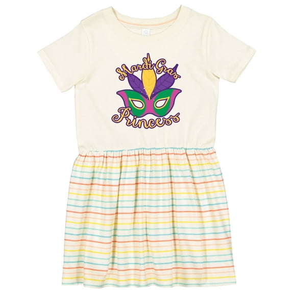 Inktastic Mardi Gras Princess Girls Toddler Dress