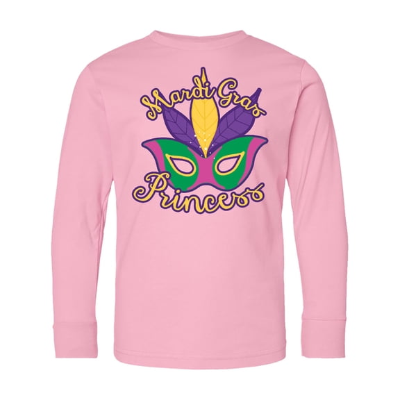 Inktastic Mardi Gras Princess Long Sleeve Youth T-Shirt