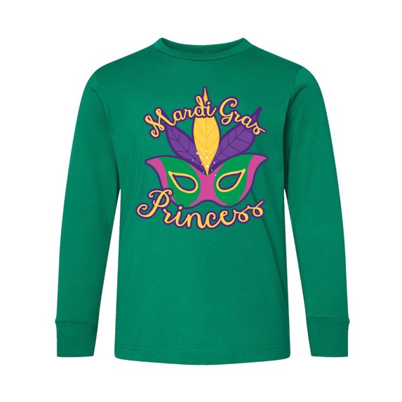 Inktastic Mardi Gras Princess Long Sleeve Youth T-Shirt