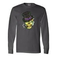 thumbnail image 1 of Inktastic Mardi Gras Skull with Cigar Long Sleeve T-Shirt, 1 of 5