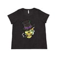 thumbnail image 1 of Inktastic Mardi Gras Skull with Cigar Women's Plus Size T-Shirt, 1 of 5