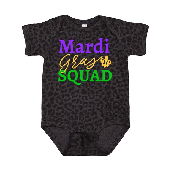 Inktastic Mardi Gras Squad with Fleur Di Lis Boys or Girls Baby Bodysuit