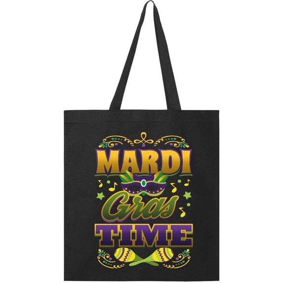 Inktastic Mardi Gras Time Mask Beads Tote Bag