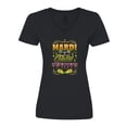 thumbnail image 1 of Inktastic Mardi Gras Time Mask Beads Women's V-Neck T-Shirt, 1 of 5