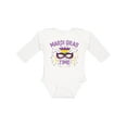 thumbnail image 1 of Inktastic Mardi Gras Time Party Mask Boys or Girls Long Sleeve Baby Bodysuit, 1 of 5