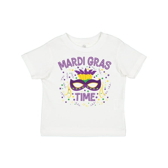 Inktastic Mardi Gras Time Party Mask Boys or Girls Toddler T-Shirt