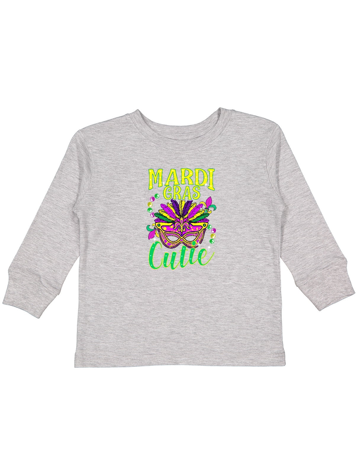 Inktastic Mardi Gras Masks And Beads Toddler Long Sleeve T...
