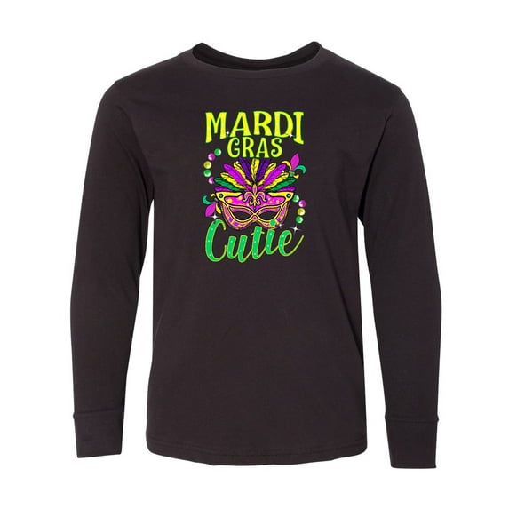 Inktastic Mardi Gras for Girls Long Sleeve Youth T-Shirt