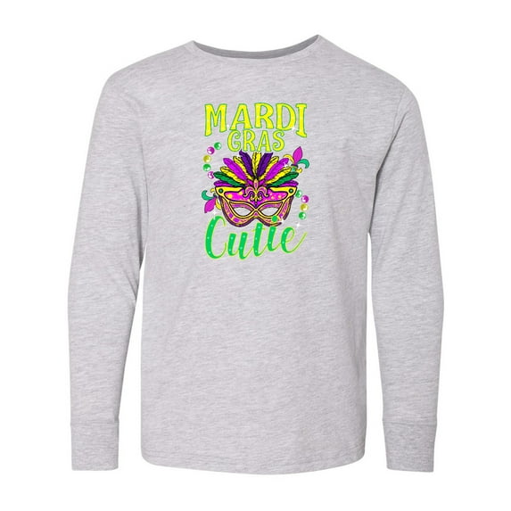 Inktastic Mardi Gras for Girls Long Sleeve Youth T-Shirt