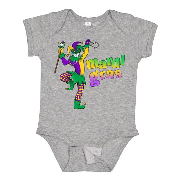 Inktastic Mardi Gras jester celebration Boys or Girls Baby Bodysuit