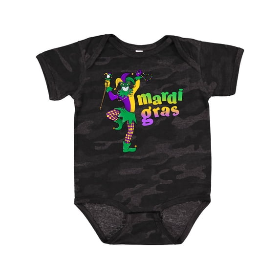 Inktastic Mardi Gras jester celebration Boys or Girls Baby Bodysuit