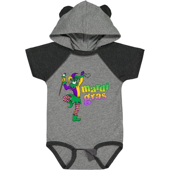 Inktastic Mardi Gras jester celebration Boys or Girls Baby Bodysuit